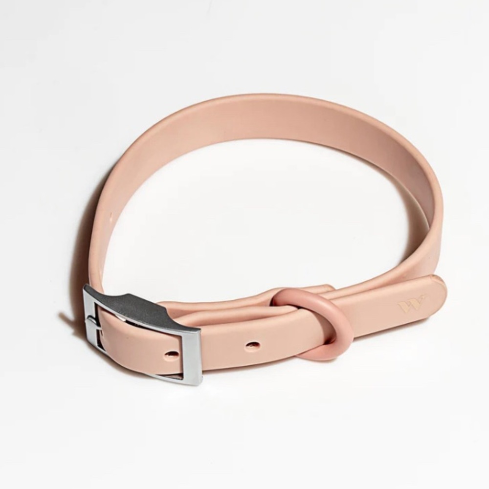 Wild One Blush Pink Dog Collar - Size Small